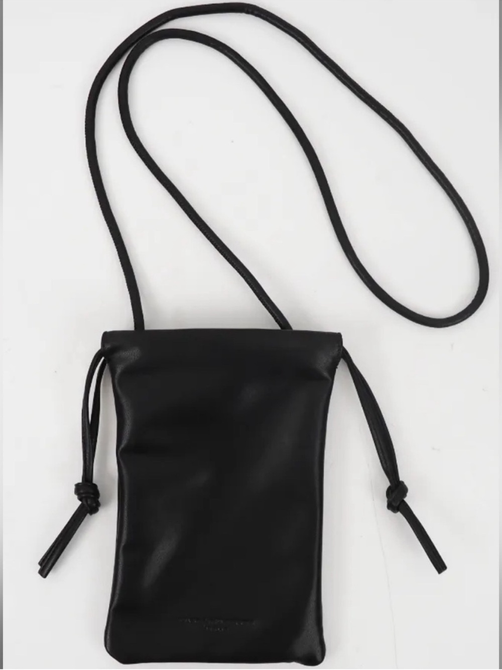 Brand New Carolina Lemke Black Leather Crossbody Pouch
